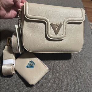 Valentino Orlandi Cream Crossbody Bag